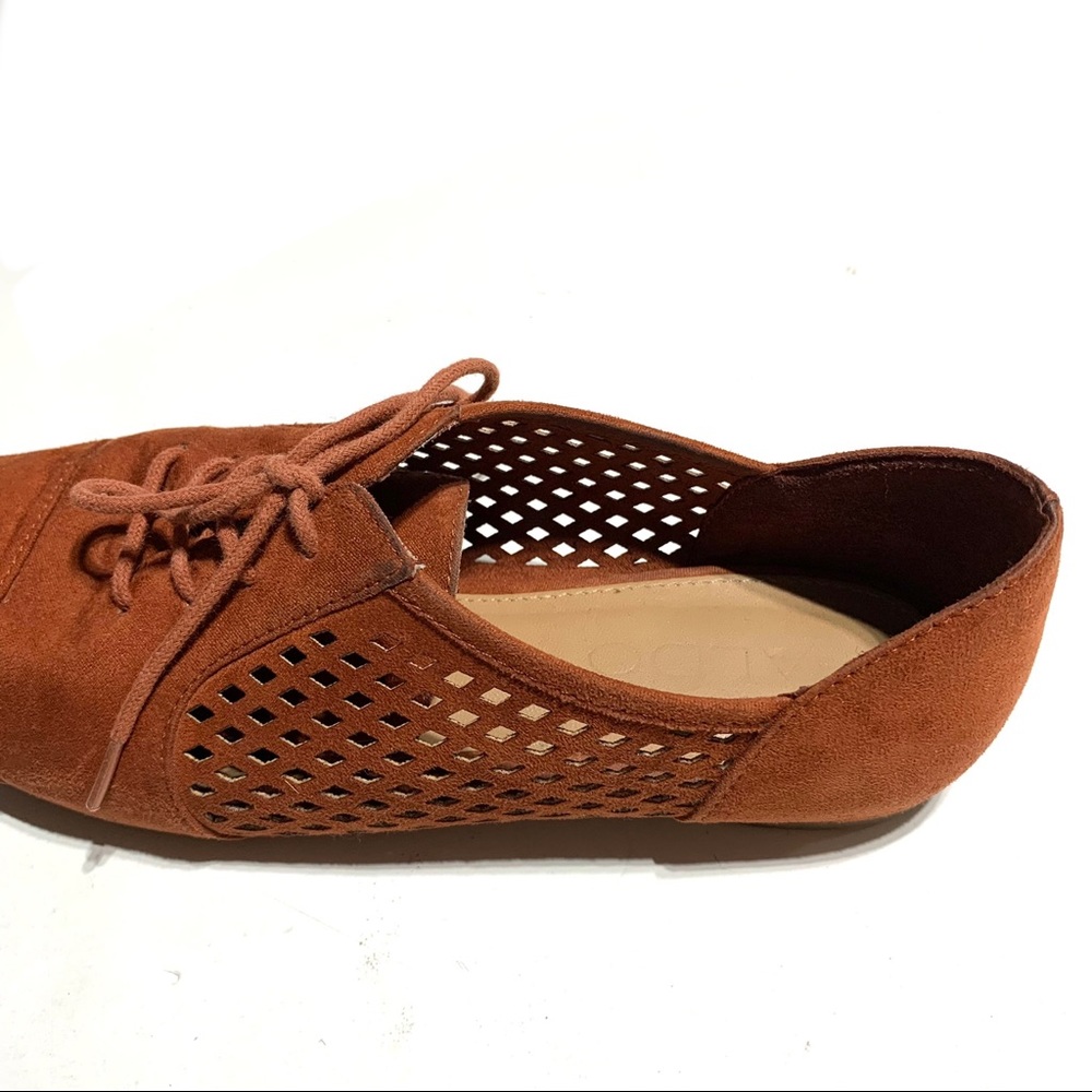 Aldo Orange Suede Lace-up Shoes (size 6) - Picture 4 of 10